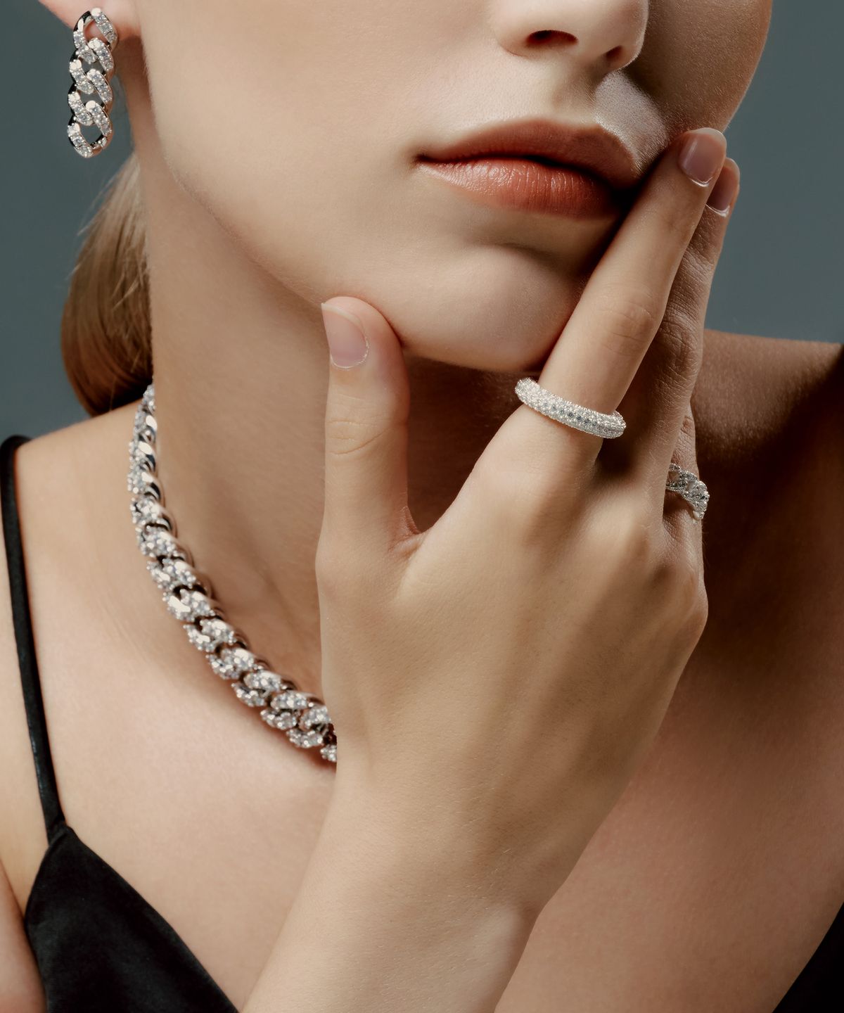 레인드랍 쥬얼리(RAINDROP JEWELRY) 레인드랍 도넛 파베 이터니티 반지 [S925]