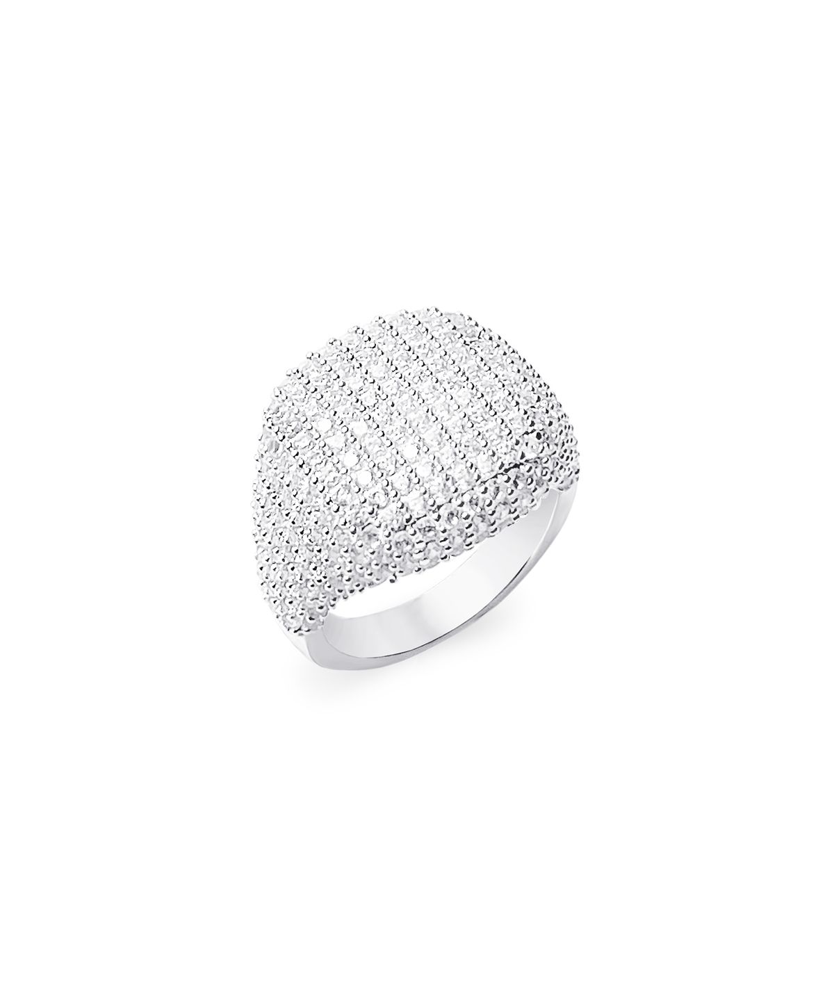 레인드랍 쥬얼리(RAINDROP JEWELRY) 레인드랍 파베 시그넷 쿠션 반지 [S925]