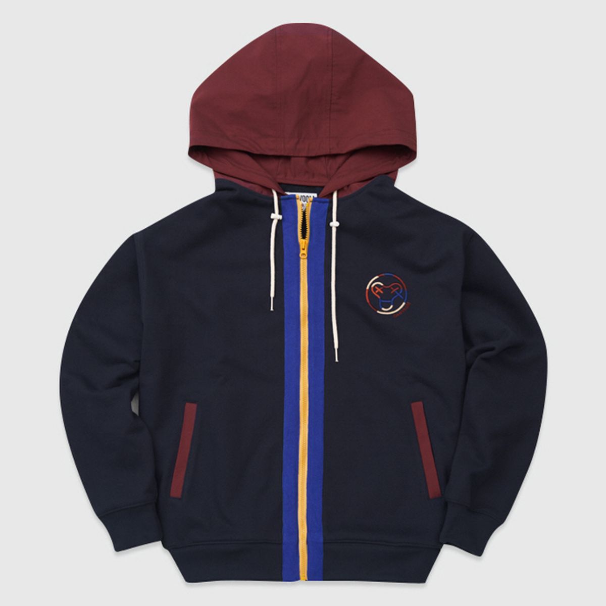 부붐(BOOVOOM) [빅사이즈]Camouflage Hoodie Jumper Indigo