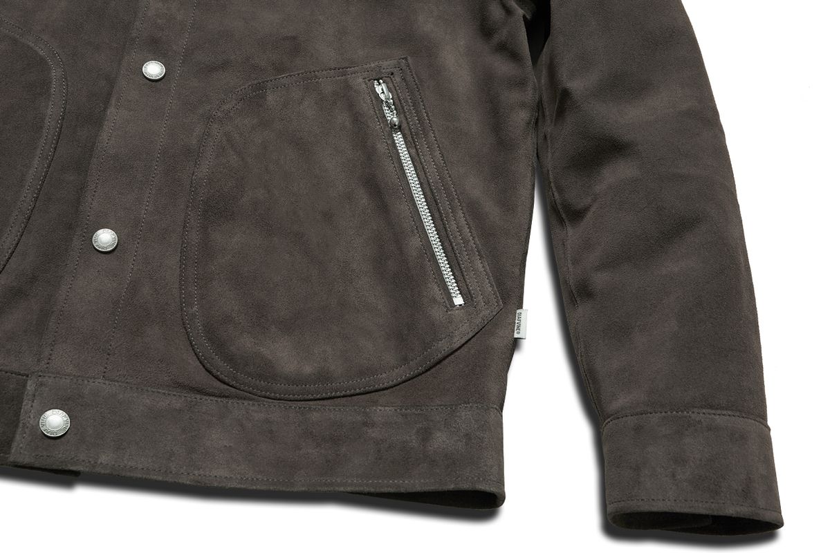 디아프바인(DIAFVINE) DV.LOT 652 OPU Calf Split Blouson -Mocha-