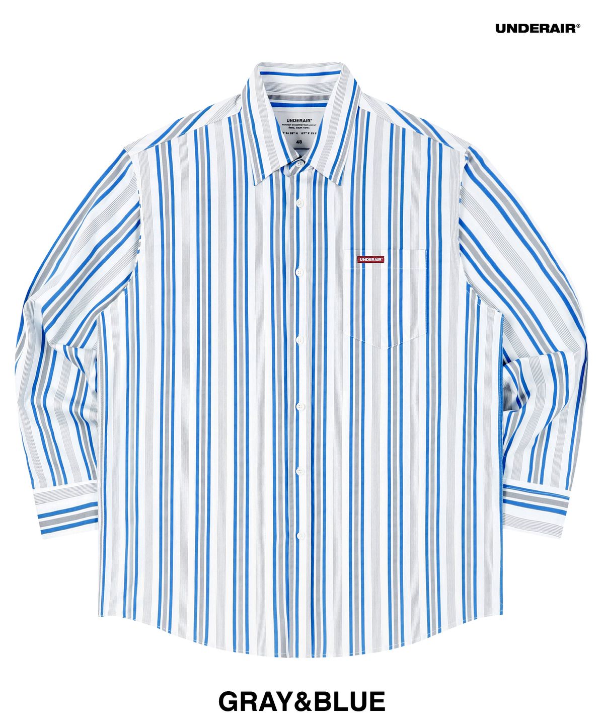 언더에어(UNDERAIR) [오버핏] ENCOMPASS STRIPE SHIRTS (5 COLOR)