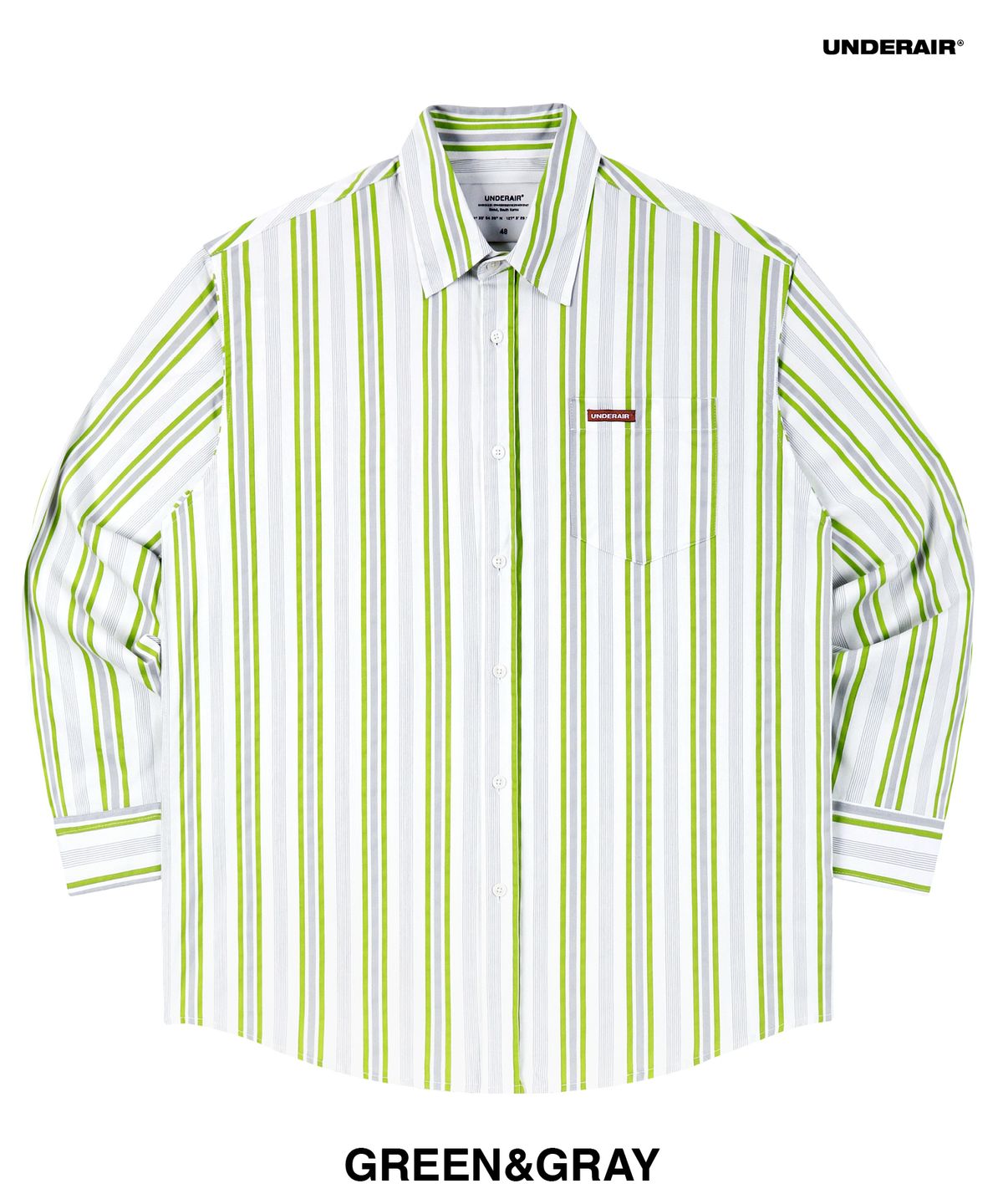 언더에어(UNDERAIR) [오버핏] ENCOMPASS STRIPE SHIRTS (5 COLOR)