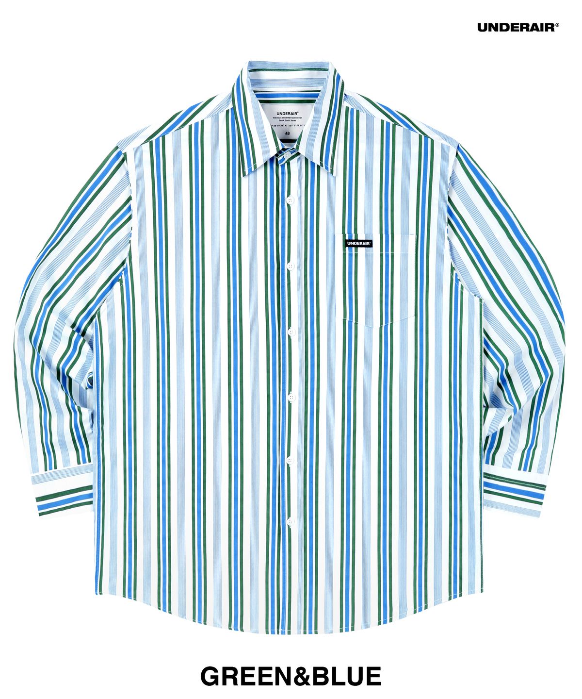 언더에어(UNDERAIR) [오버핏] ENCOMPASS STRIPE SHIRTS (5 COLOR)