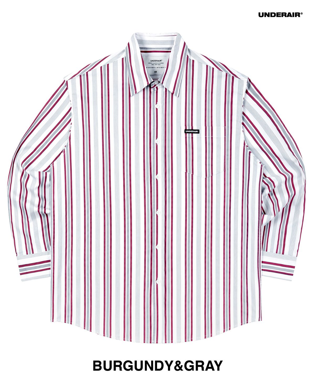 언더에어(UNDERAIR) [오버핏] ENCOMPASS STRIPE SHIRTS (5 COLOR)
