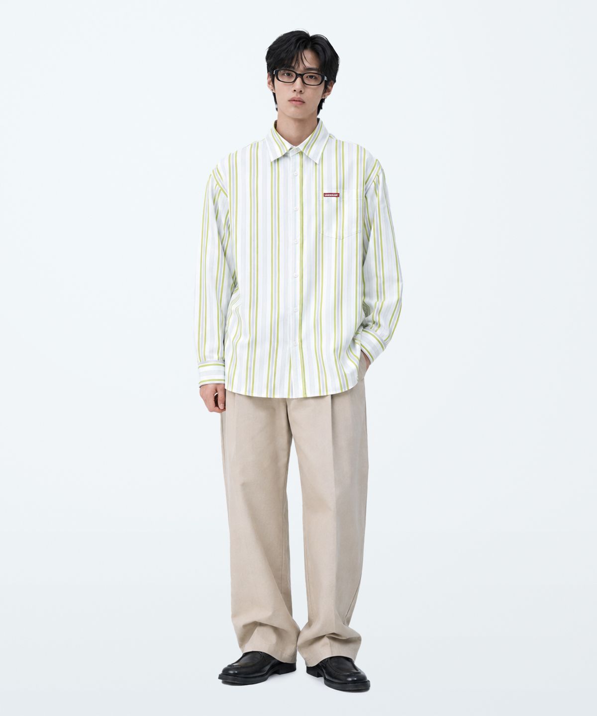 언더에어(UNDERAIR) [오버핏] ENCOMPASS STRIPE SHIRTS (5 COLOR)