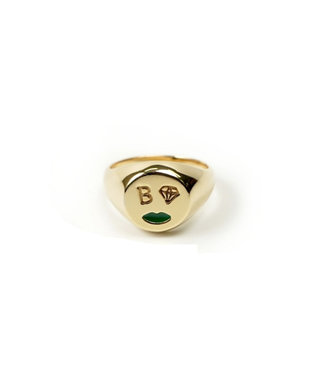 봉보(BONBEAU) Smile epoxy signet ring 스마일 두꺼운반지