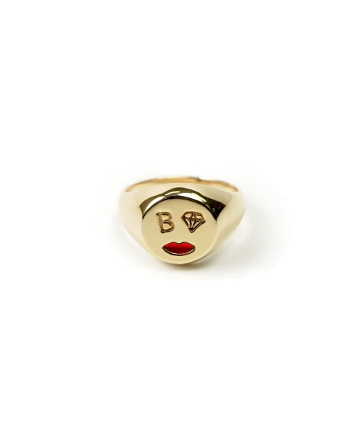 봉보(BONBEAU) Smile epoxy signet ring 스마일 두꺼운반지