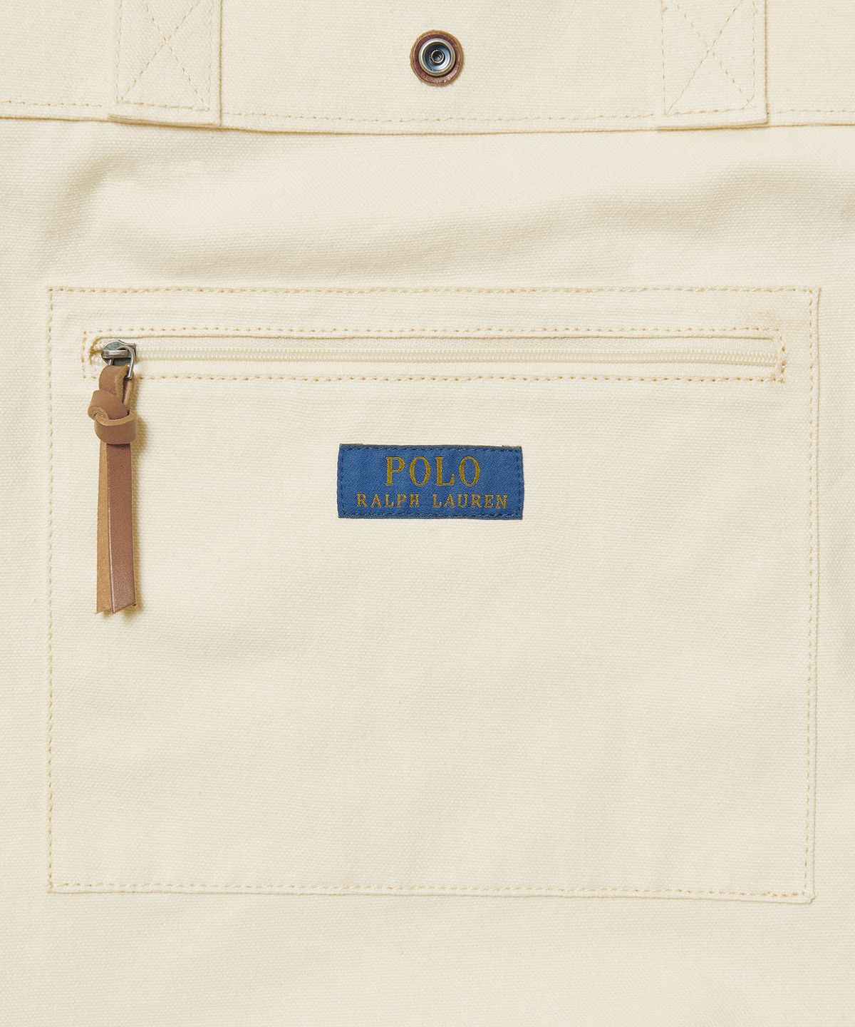 폴로 랄프 로렌(POLO RALPH LAUREN) 캔버스 쇼퍼 토트 - 베이지