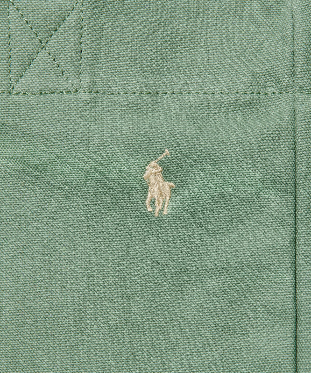 폴로 랄프 로렌(POLO RALPH LAUREN) 캔버스 쇼퍼 토트 - 그린