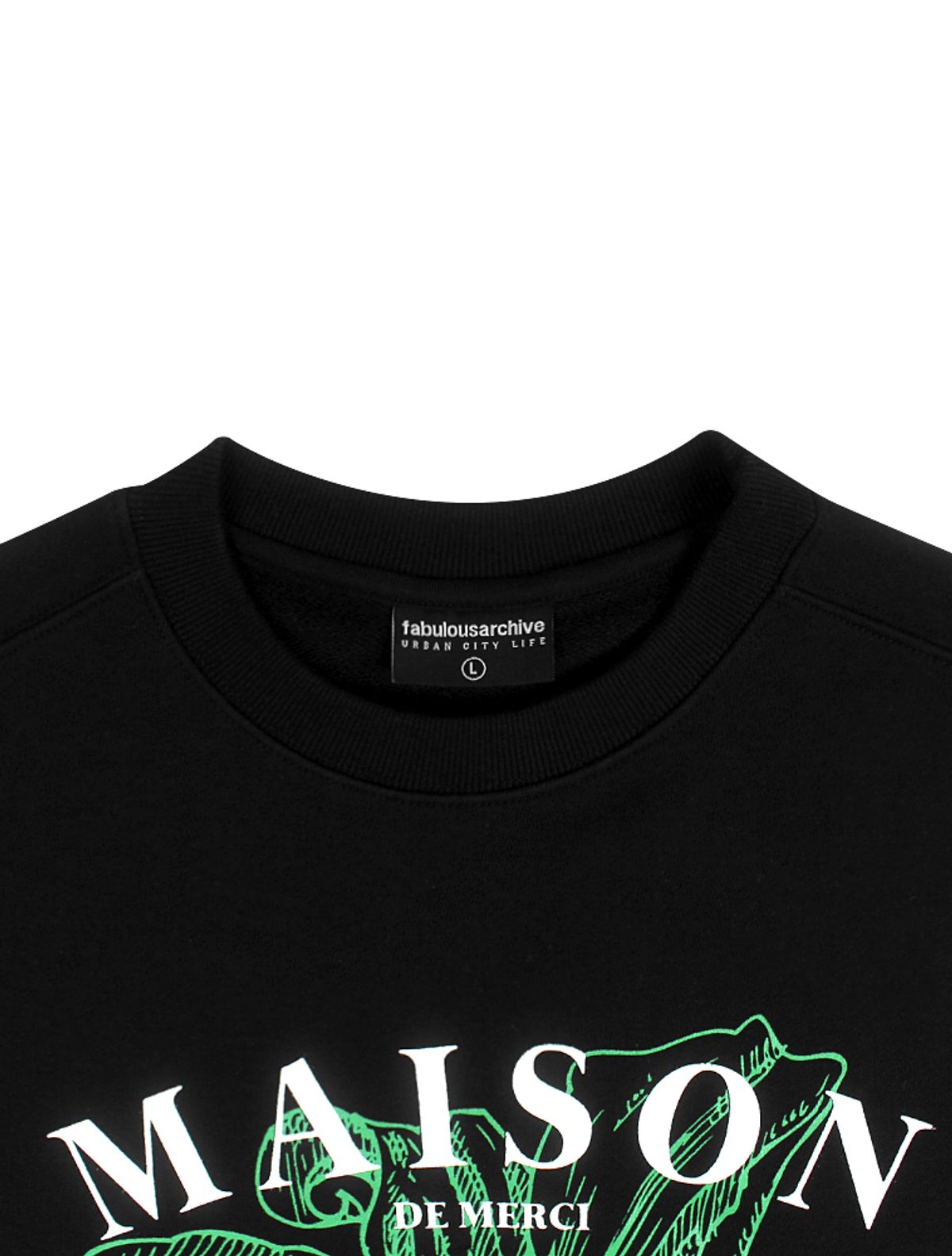 라 메종 스튜디오(LA MAISON STUDIO) UNISEX 레귤러핏 르 리스 MAISON 맨투맨(FCB3TS321M)