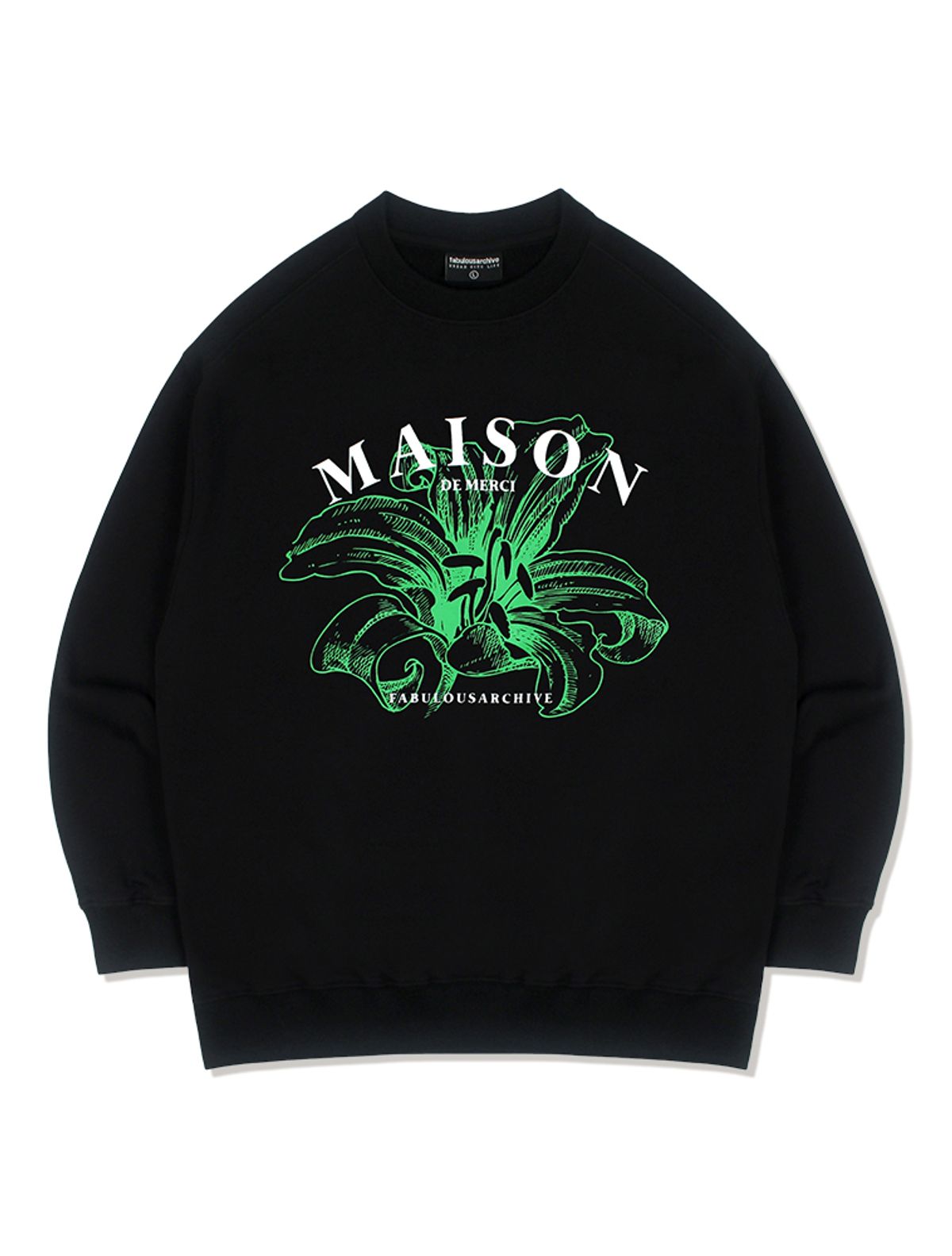 라 메종 스튜디오(LA MAISON STUDIO) UNISEX 레귤러핏 르 리스 MAISON 맨투맨(FCB3TS321M)