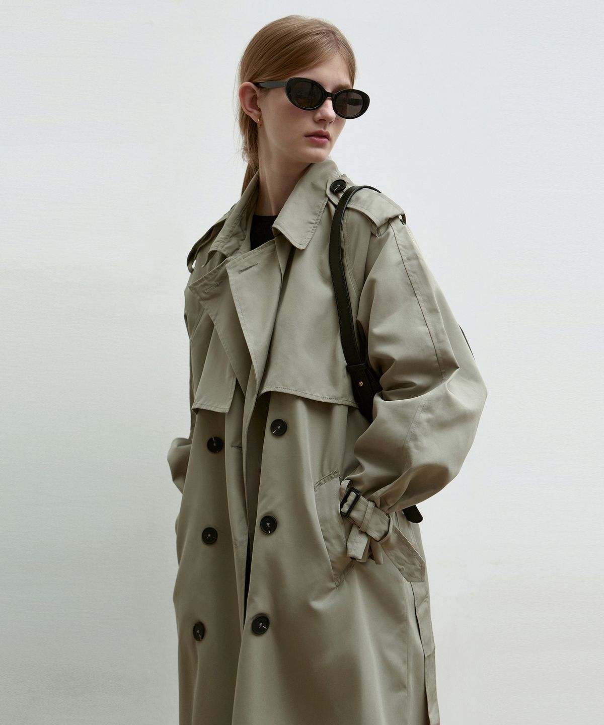 닉앤니콜(NICK&NICOLE) OVERSIZED DOUBLE TRENCH COAT_KHAKI