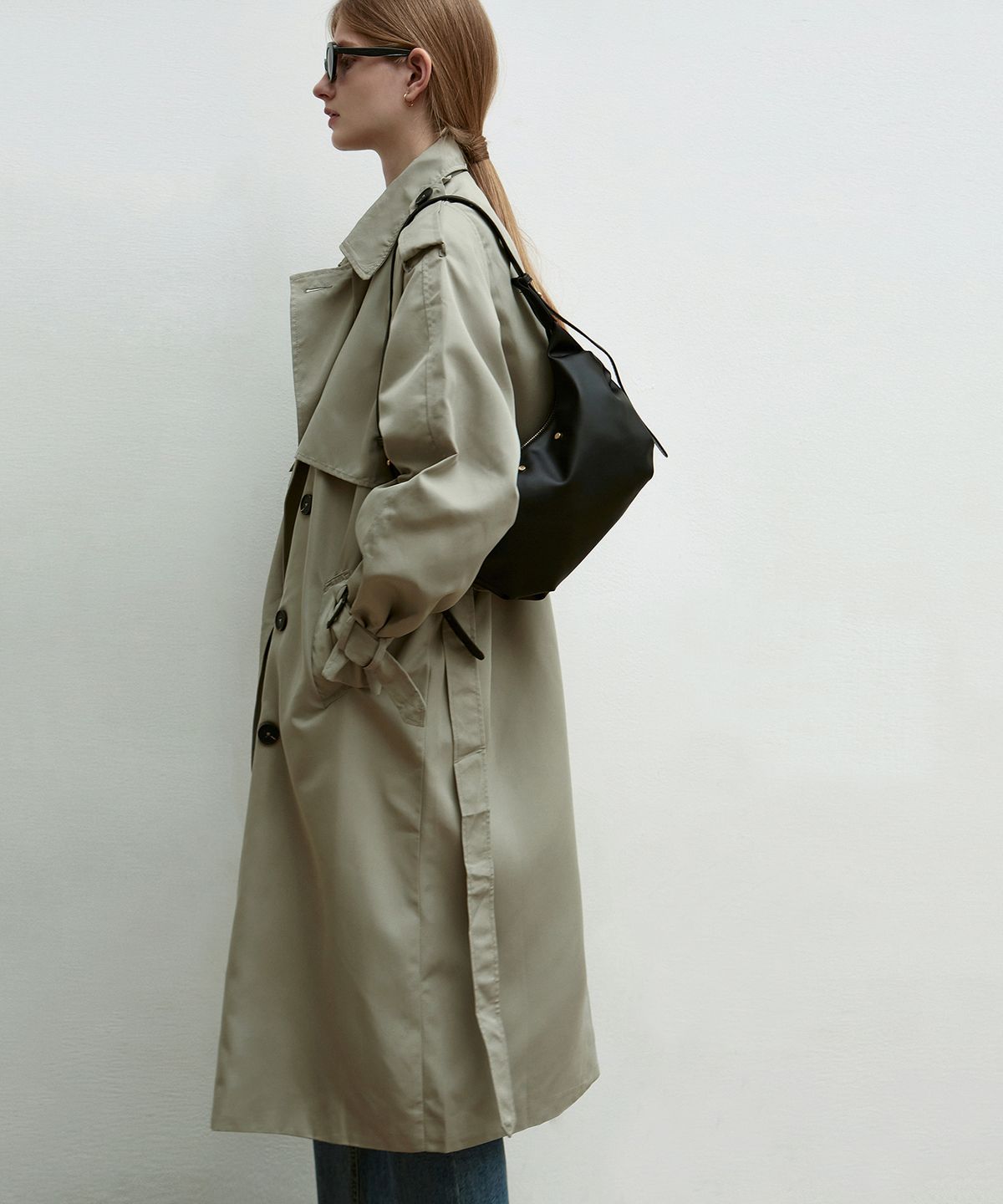 닉앤니콜(NICK&NICOLE) OVERSIZED DOUBLE TRENCH COAT_KHAKI