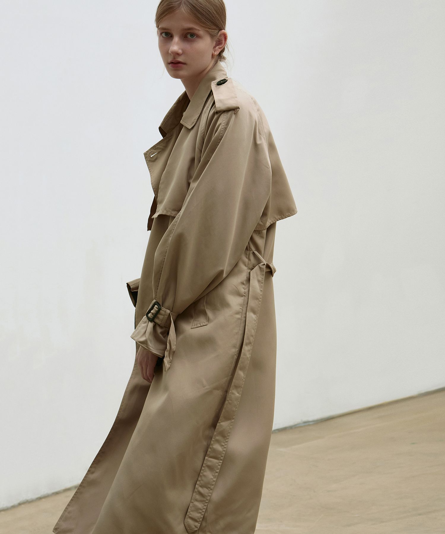 MUSINSA | NICK&NICOLE OVERSIZED DOUBLE TRENCH COAT_BEIGE