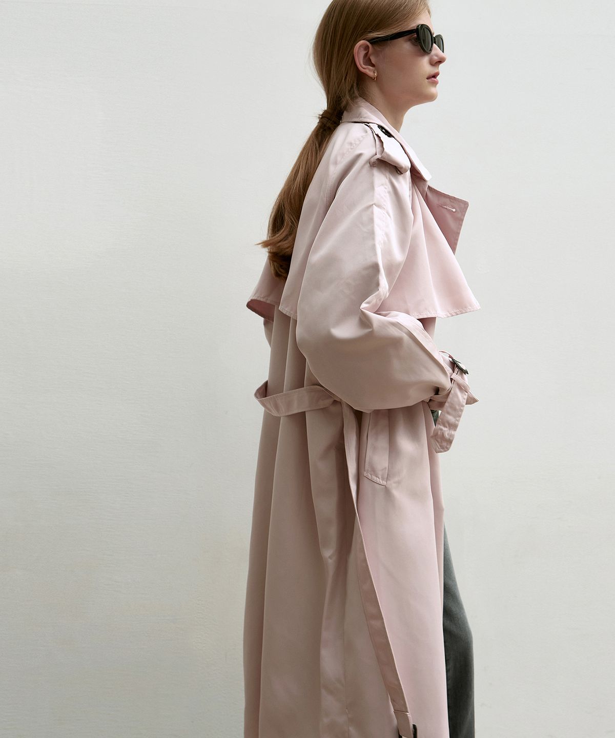 닉앤니콜(NICK&NICOLE) OVERSIZED DOUBLE TRENCH COAT_LIGHT PINK