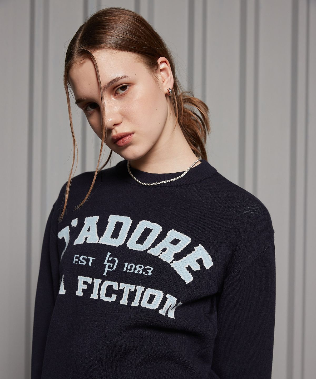 라티젠(LARTIGENT) LR JADORE KNIT(NAVY)