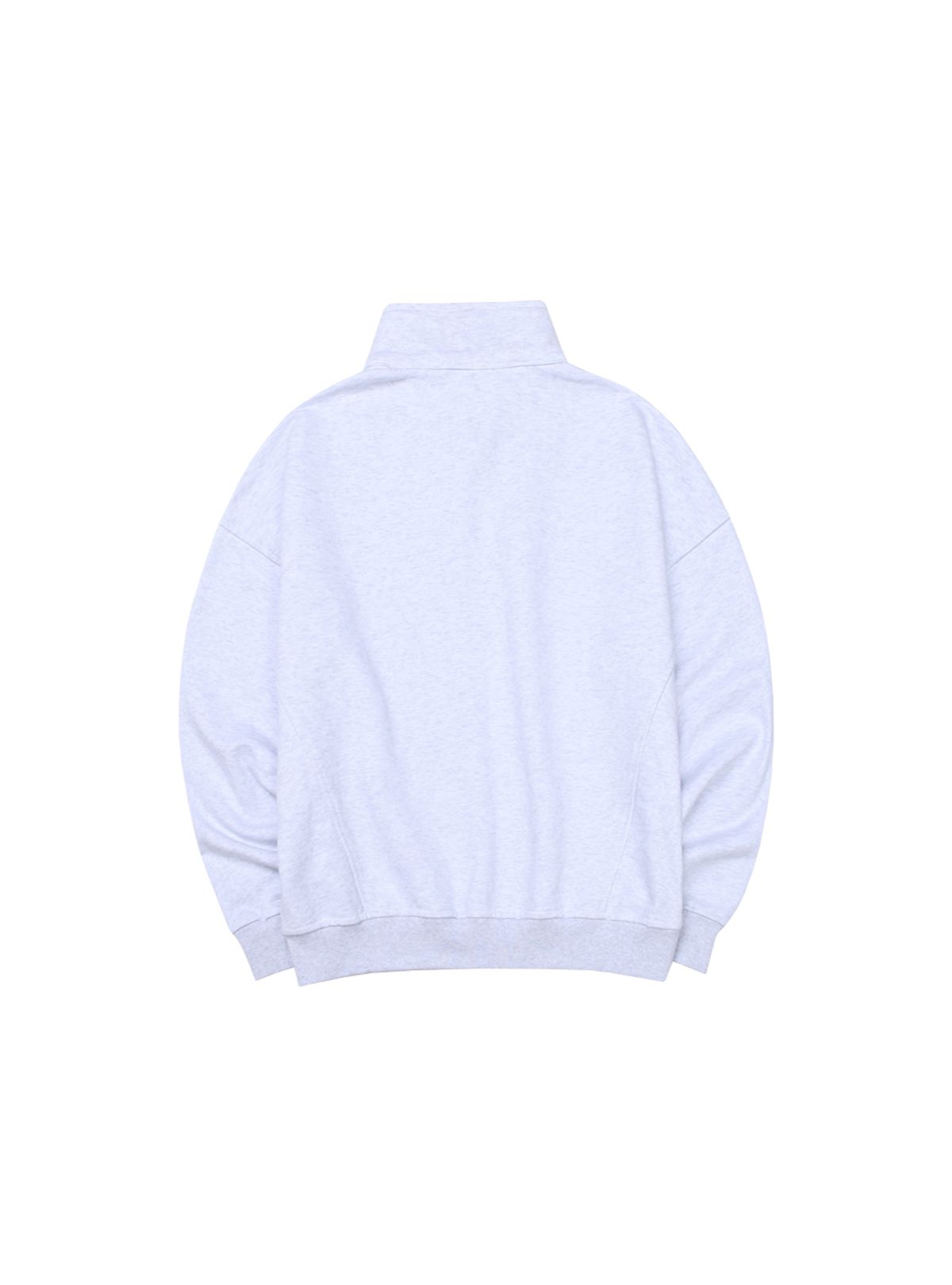 그리미(GREEMY) SIGNATURE LOGO HALF ZIP-PU (MELANGE GREY)