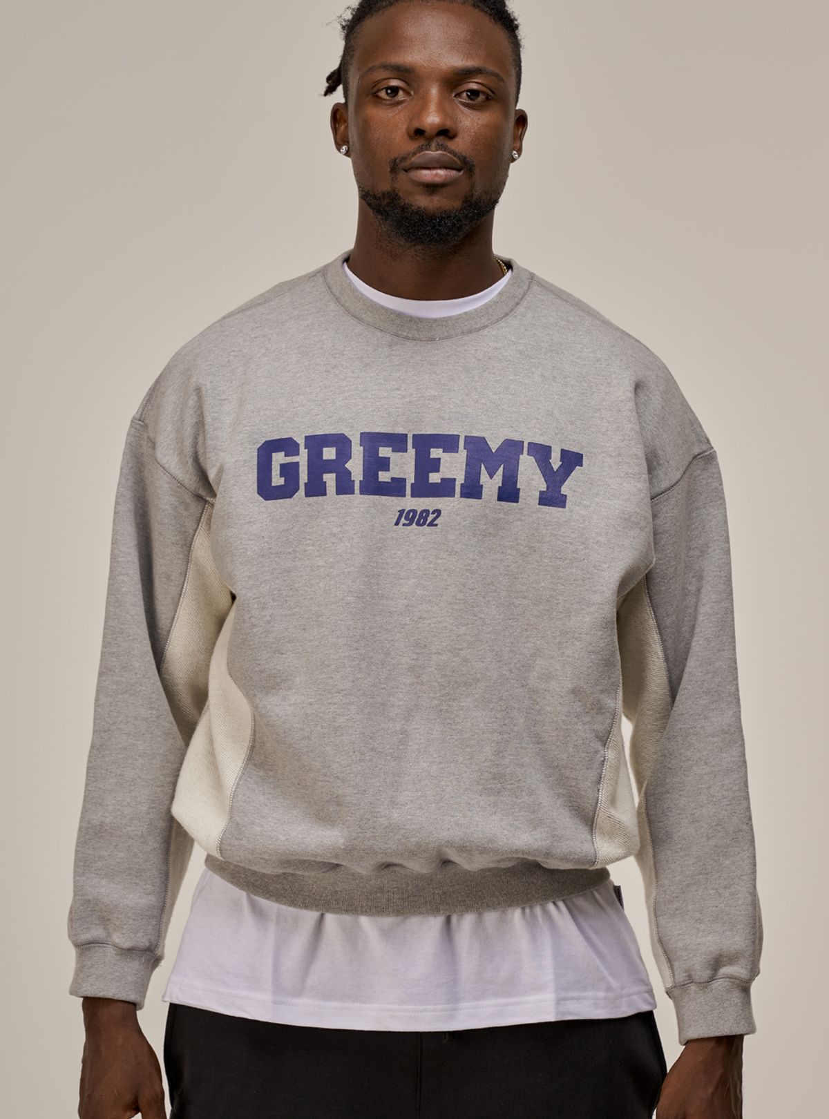 그리미(GREEMY) 1982 OLD SCHOOL SWEATSHIRTS (GREY)