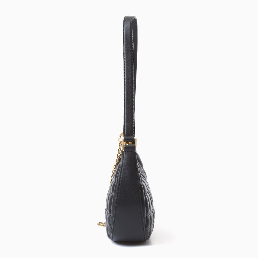 MUSINSA | OSTKAKA Knut Mini Hobo Quilted Black