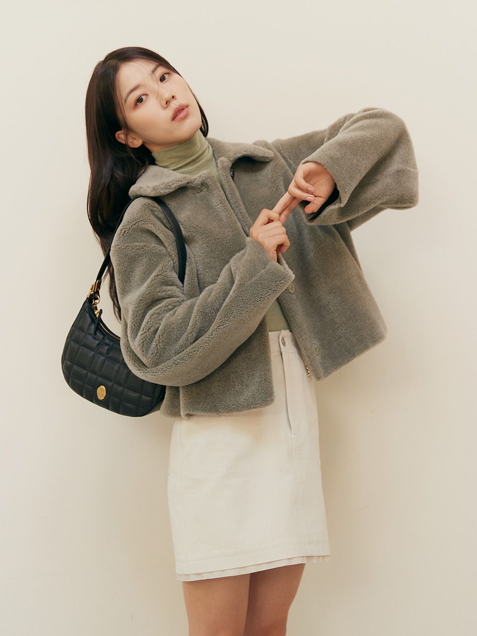 ★OSTKAKA★ Knut Mini Hobo Quilted Ivory MUSINSA | OSTKAKA Knut Mini Hobo Quilted Black