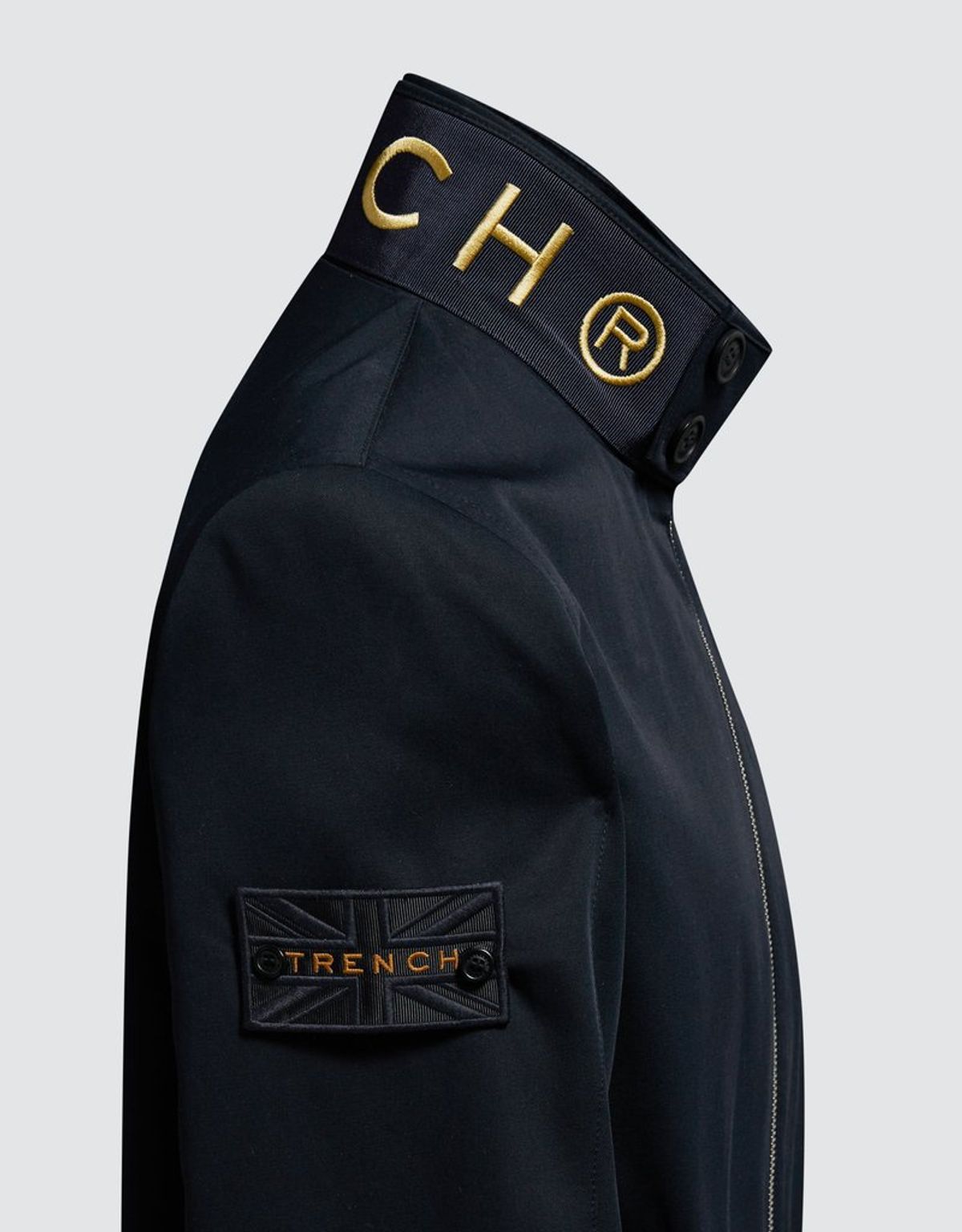 트렌치런던(TRENCH LONDON) 본드 헤링턴 재킷(네이비/네이비/골드)