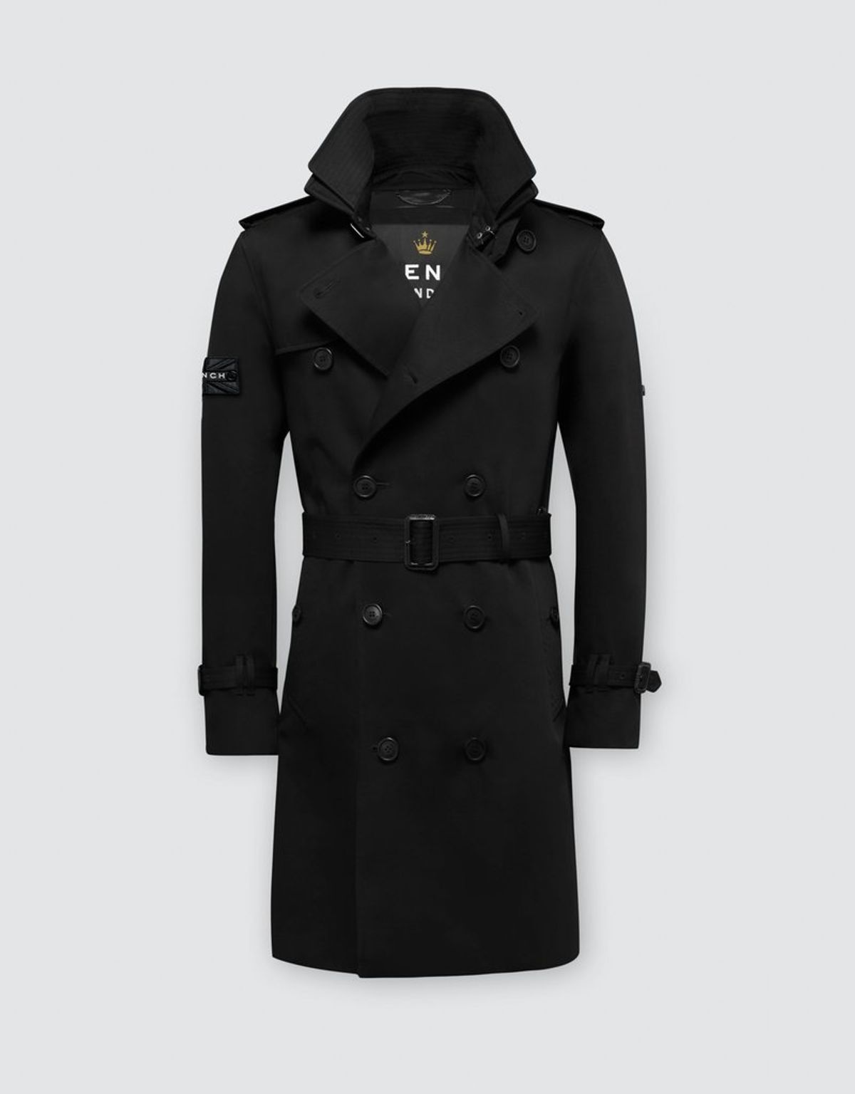 트렌치런던(TRENCH LONDON) 킹 클래식 트렌치 코트 (BLACK/BLACK/WHITE)