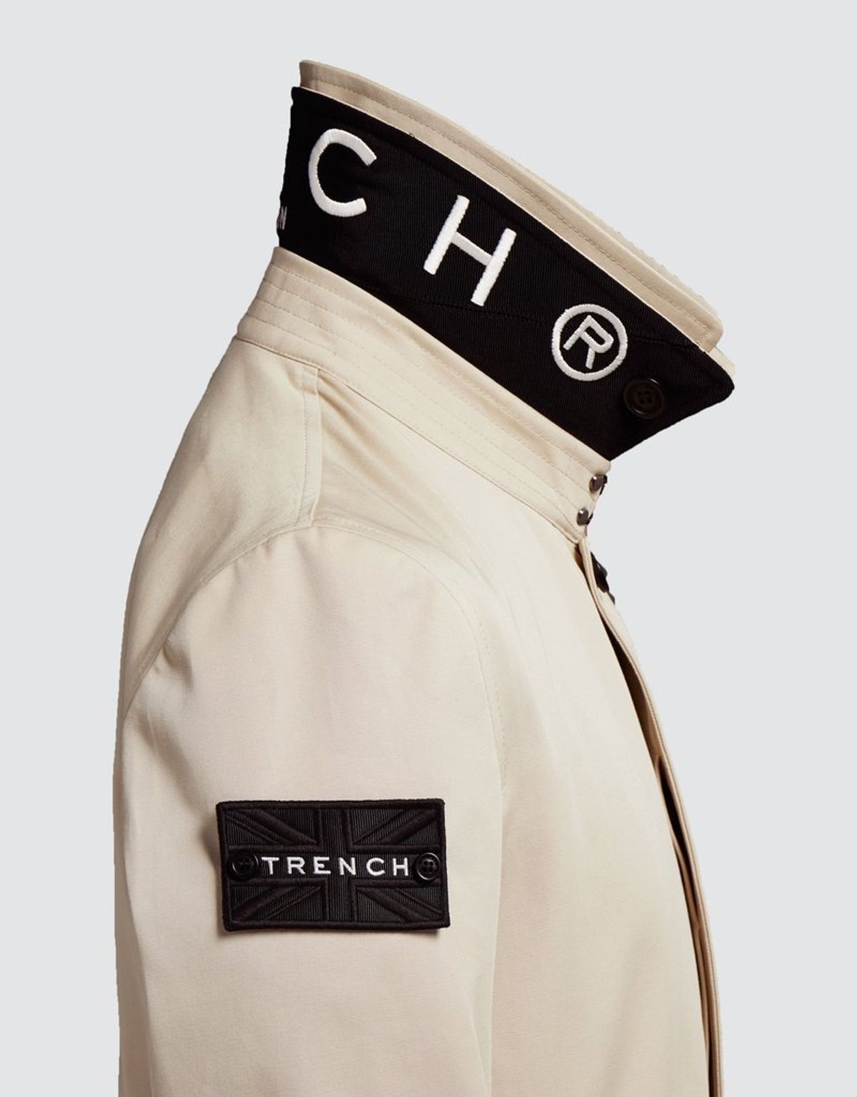 트렌치런던(TRENCH LONDON) 나이트 트렌치 코트 (STONE/BLACK/WHITE)