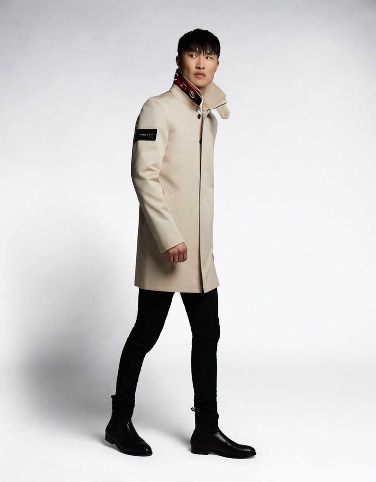 트렌치런던(TRENCH LONDON) 나이트 트렌치 코트(STONE/FLAG/WHITE)