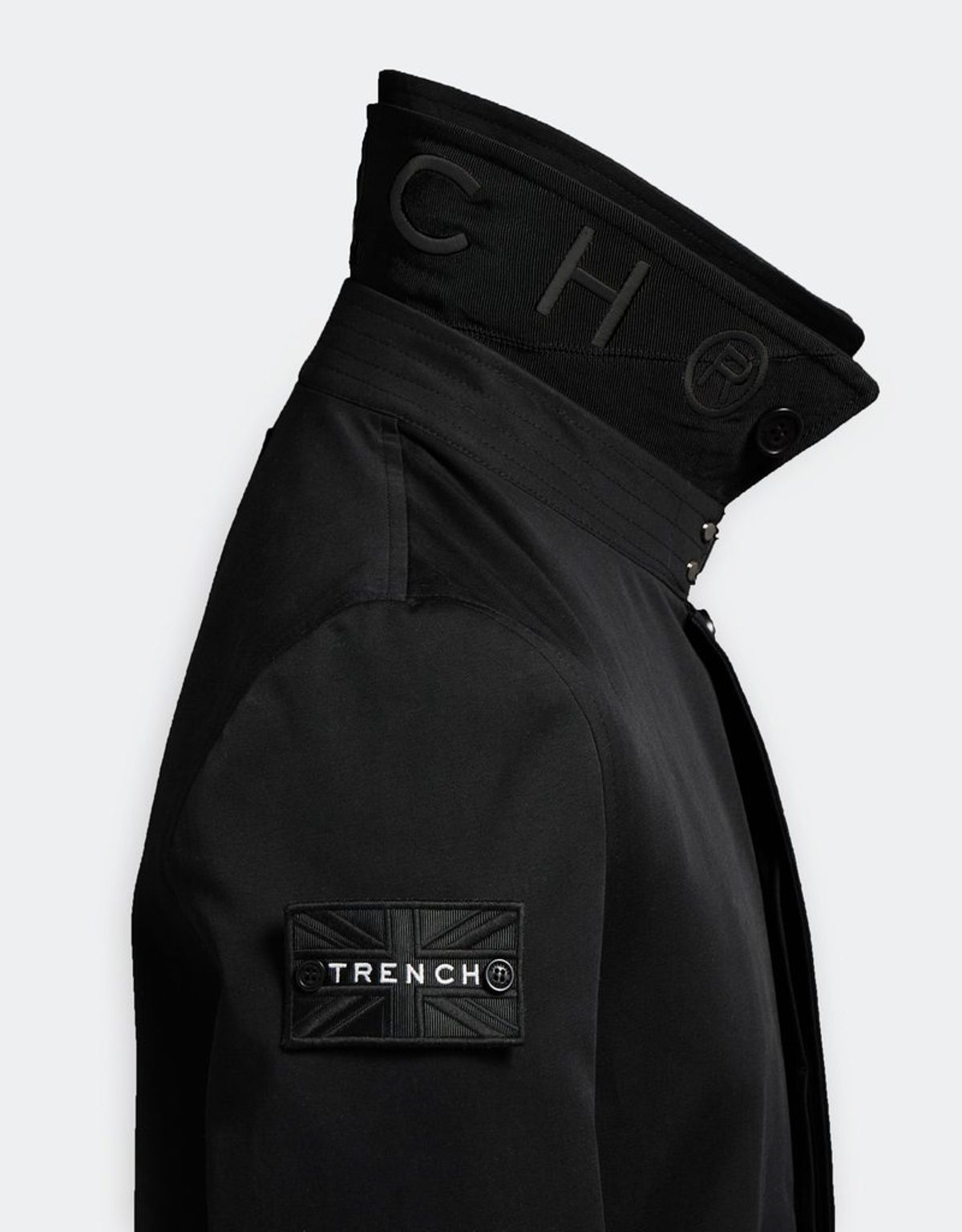 트렌치런던(TRENCH LONDON) 나이트 트렌치 코트(BLACK/BLACK/BLACK)