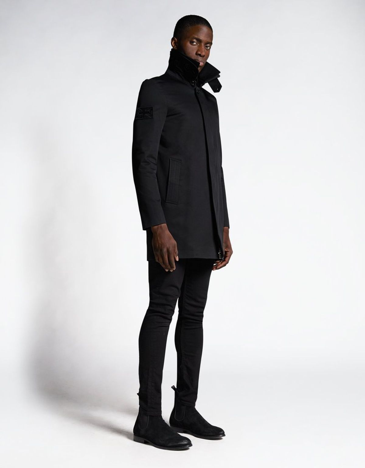 트렌치런던(TRENCH LONDON) 나이트 트렌치 코트(BLACK/BLACK/BLACK)