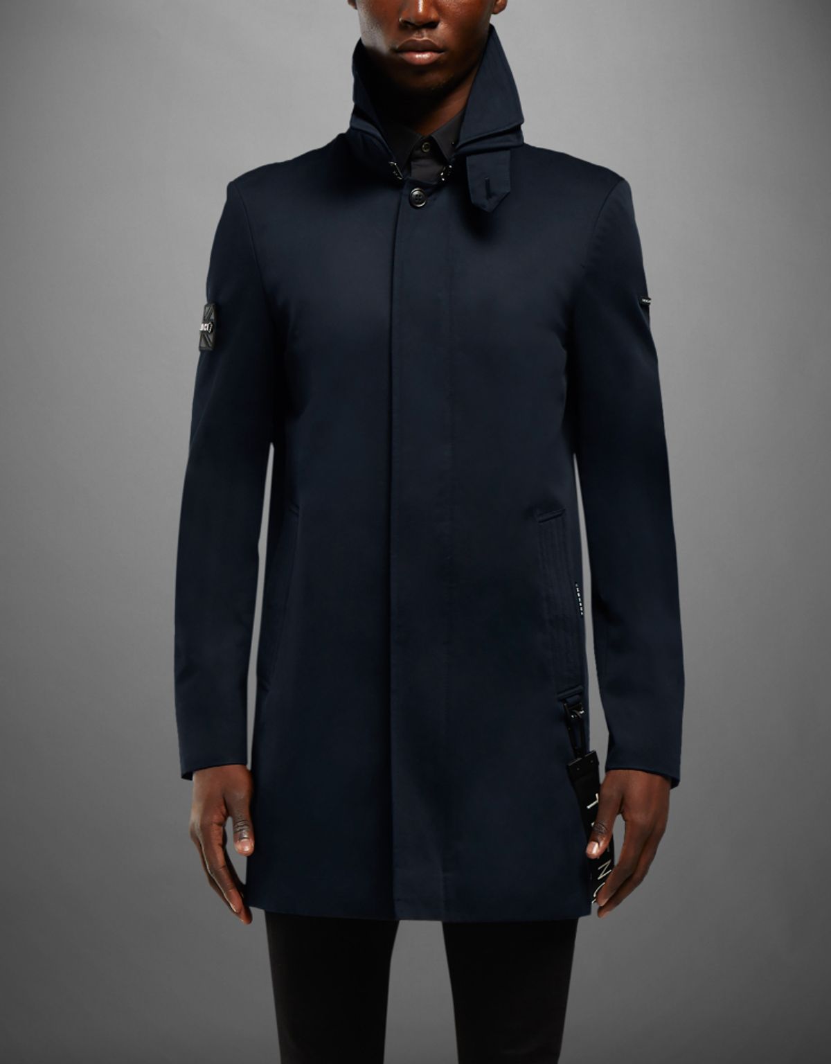 트렌치런던(TRENCH LONDON) 나이트 트렌치 코트 (NAVY/BLACK/WHITE)