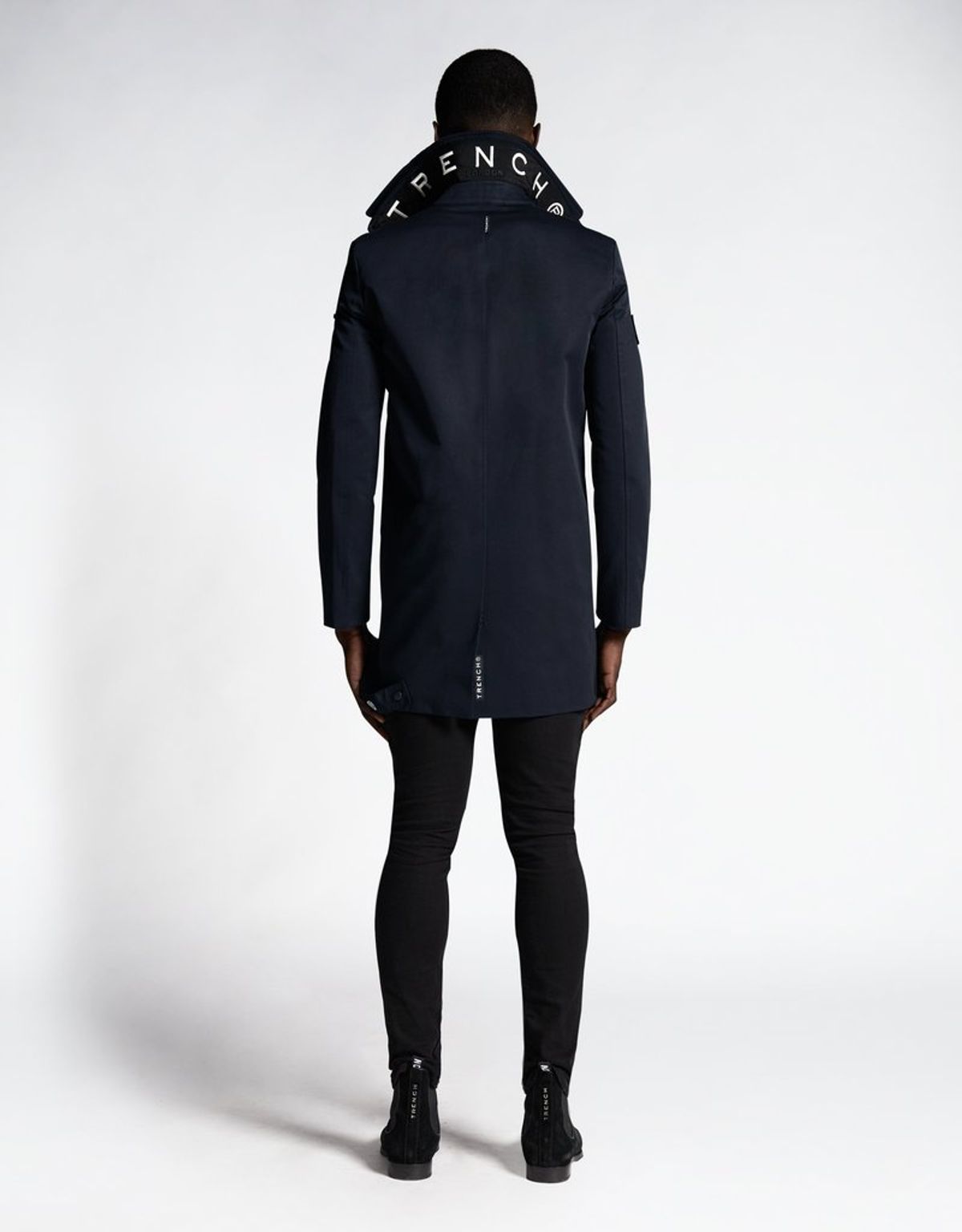 트렌치런던(TRENCH LONDON) 나이트 트렌치 코트 (NAVY/BLACK/WHITE)