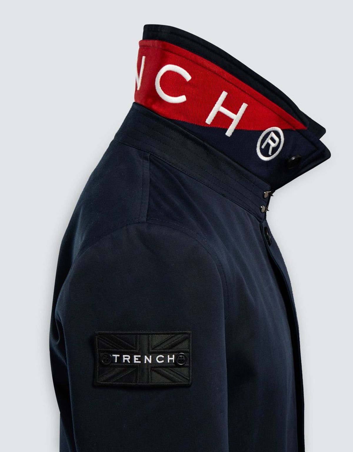 트렌치런던(TRENCH LONDON) 나이트 트렌치 코트 (NAVY/FLAG/WHITE)