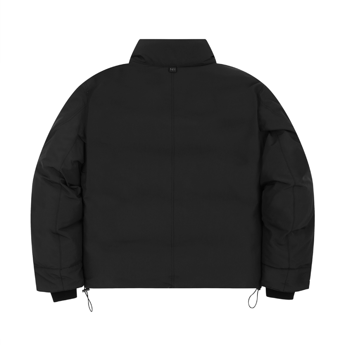 넌블랭크(NONBLANK) 심플 밀리터리 숏 패딩_BLACK