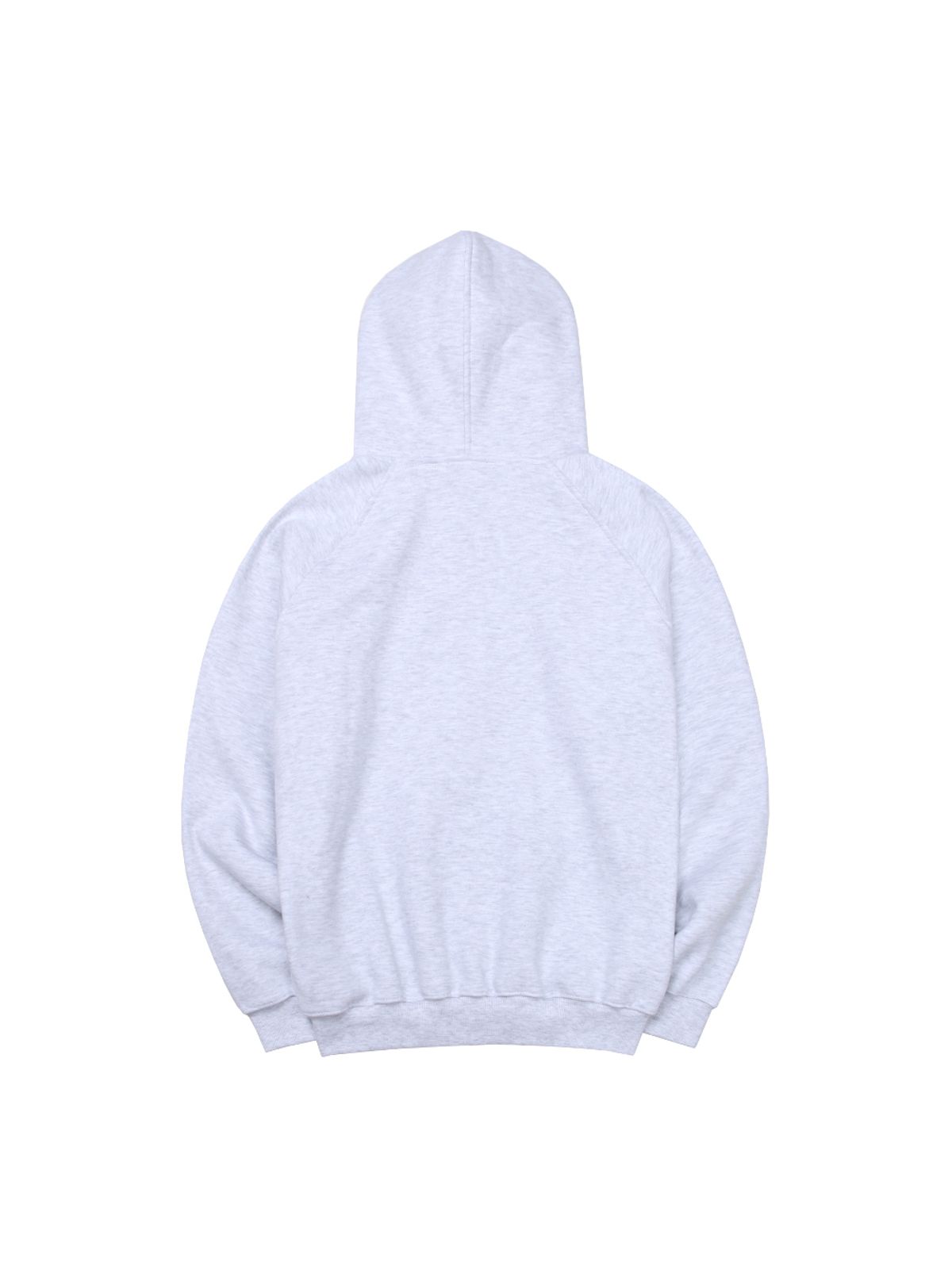 그리미(GREEMY) SMALL LOGO HOODIE ZIP-UP (MELANGE GREY)