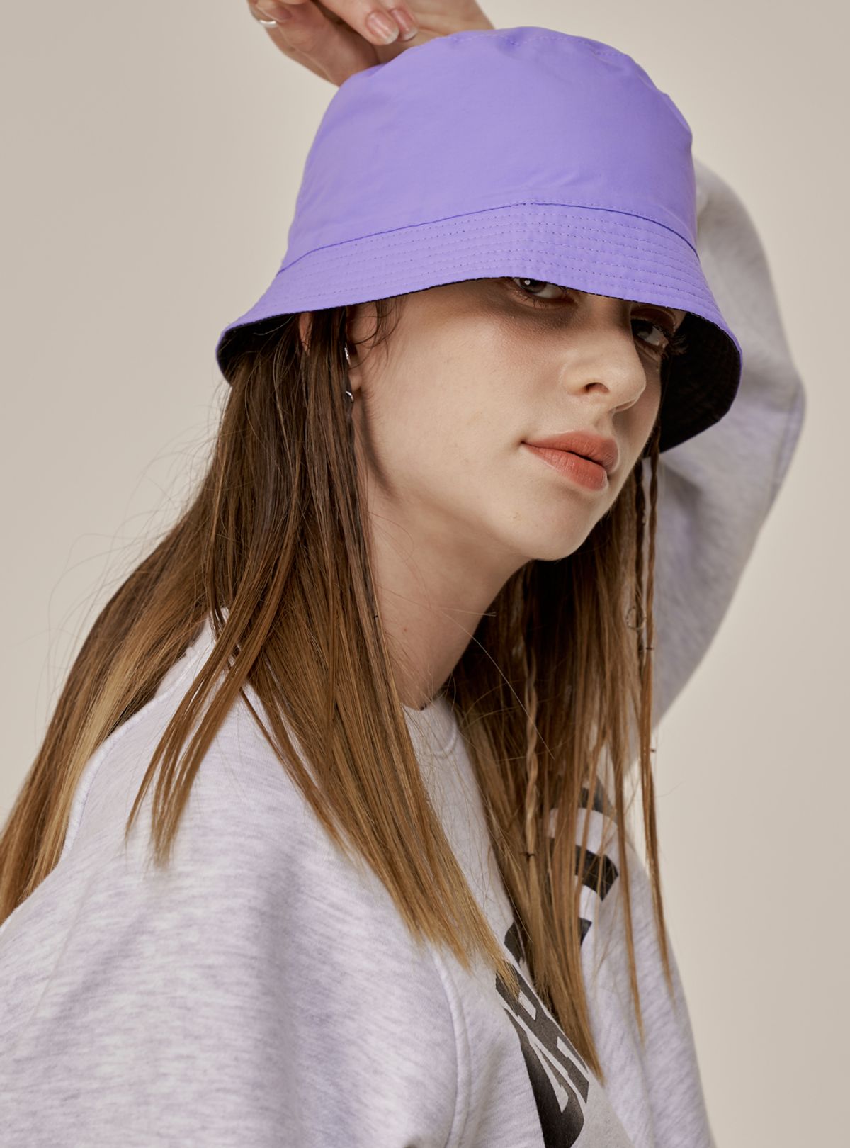 그리미(GREEMY) REVERSIBLE BUCKET HAT(PURPLE)