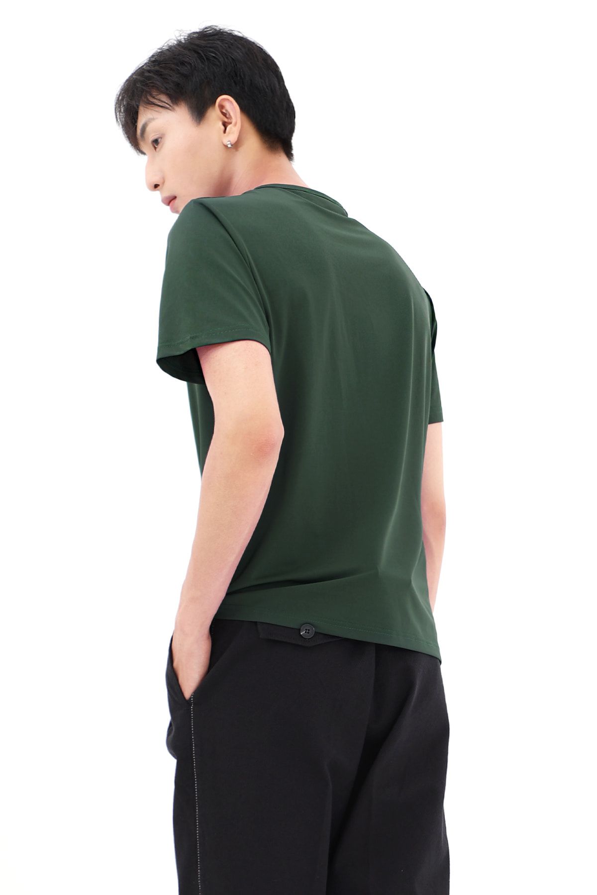 디메이든(DEMADEN) MAN 라운드 베이직 쿨 스판 실키 반팔티셔츠