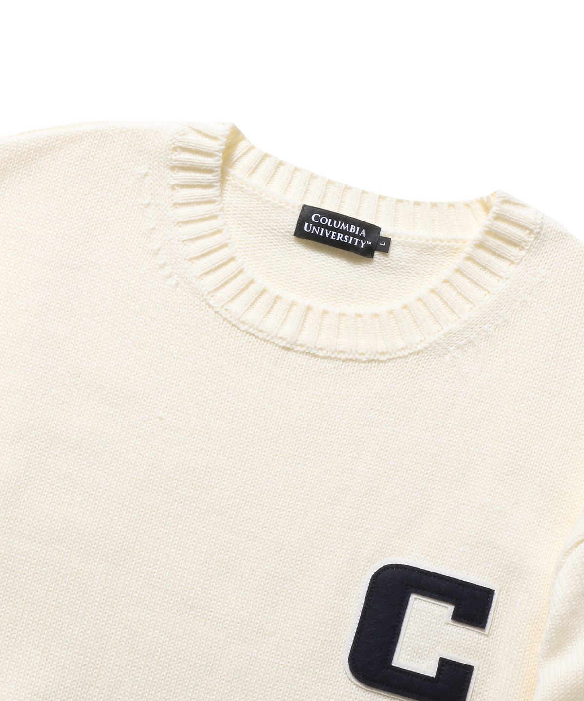 컬럼비아 유니버시티(COLUMBIA UNIVERSITY) UNIVERSITY C LOGO SWEATER 크림