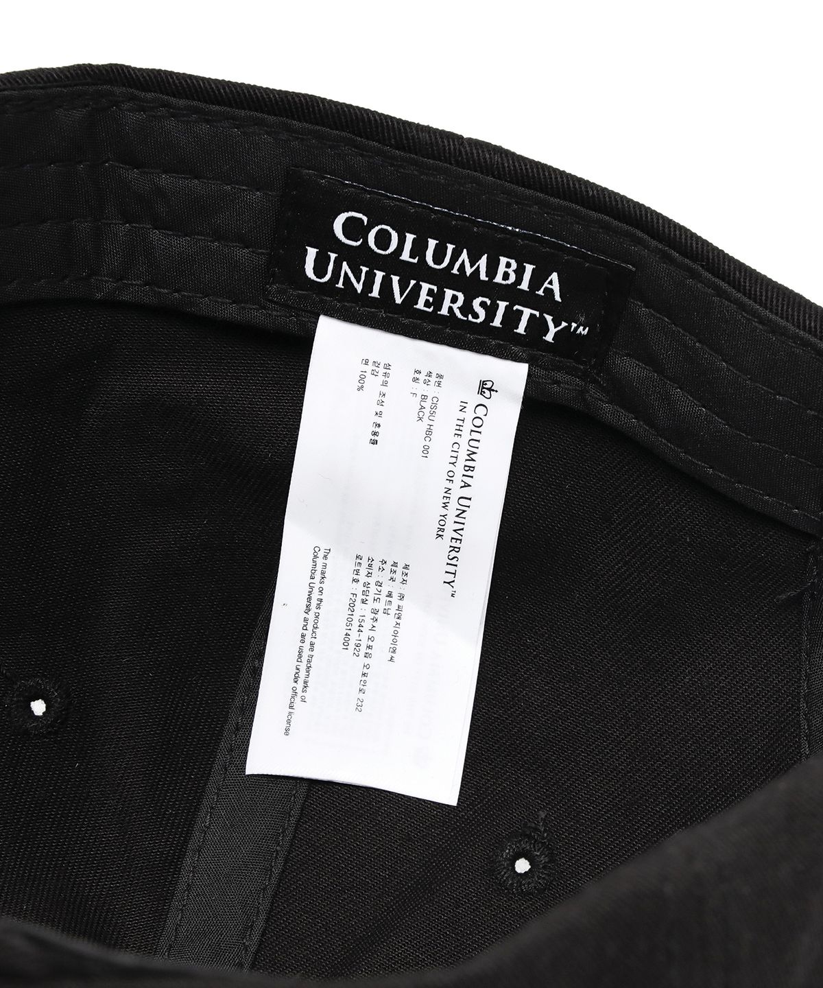 컬럼비아 유니버시티(COLUMBIA UNIVERSITY) 1888 TENNIS CLUB BALL CAP 블랙