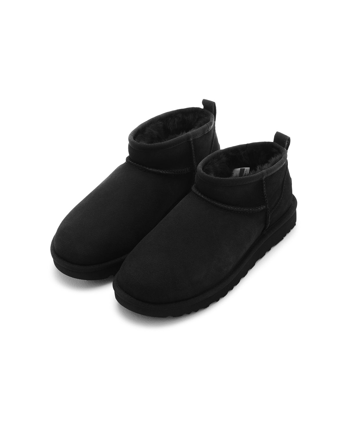 어그(UGG) UGG 스웨이드 레더 미니 부츠 (클래식 울트라 미니) W - 블랙 / 1116109BLK