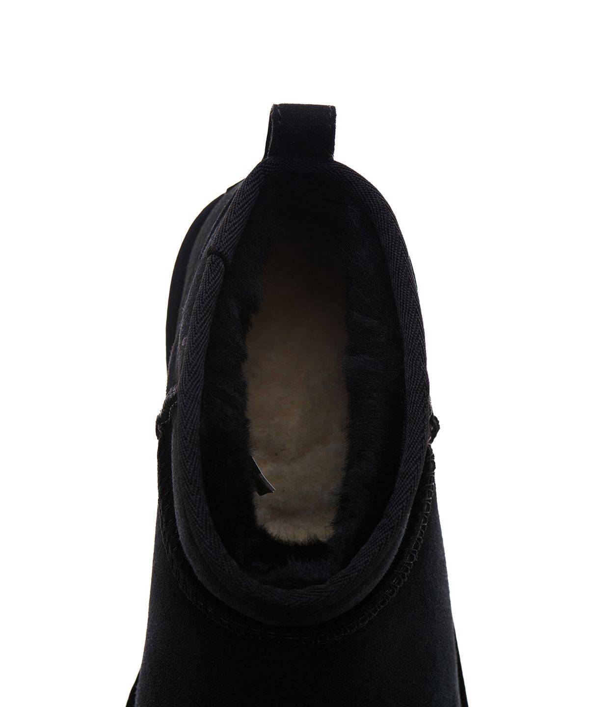 어그(UGG) UGG 스웨이드 레더 미니 부츠 (클래식 울트라 미니) W - 블랙 / 1116109BLK