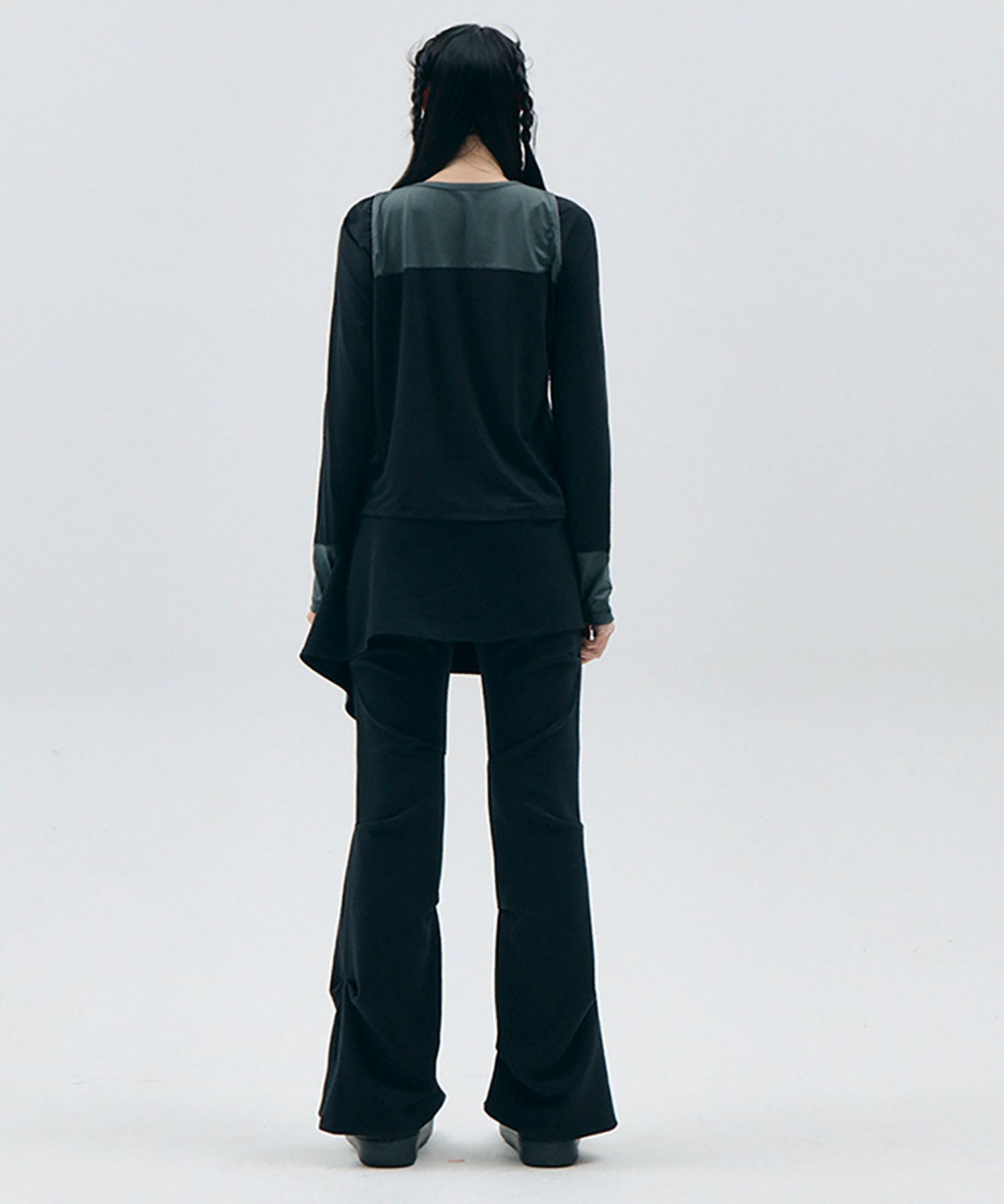 【OJOS】21FW★ Wrap Over Tuck Pants MUSINSA | OJOS Wrap Over Tuck Pants / Black