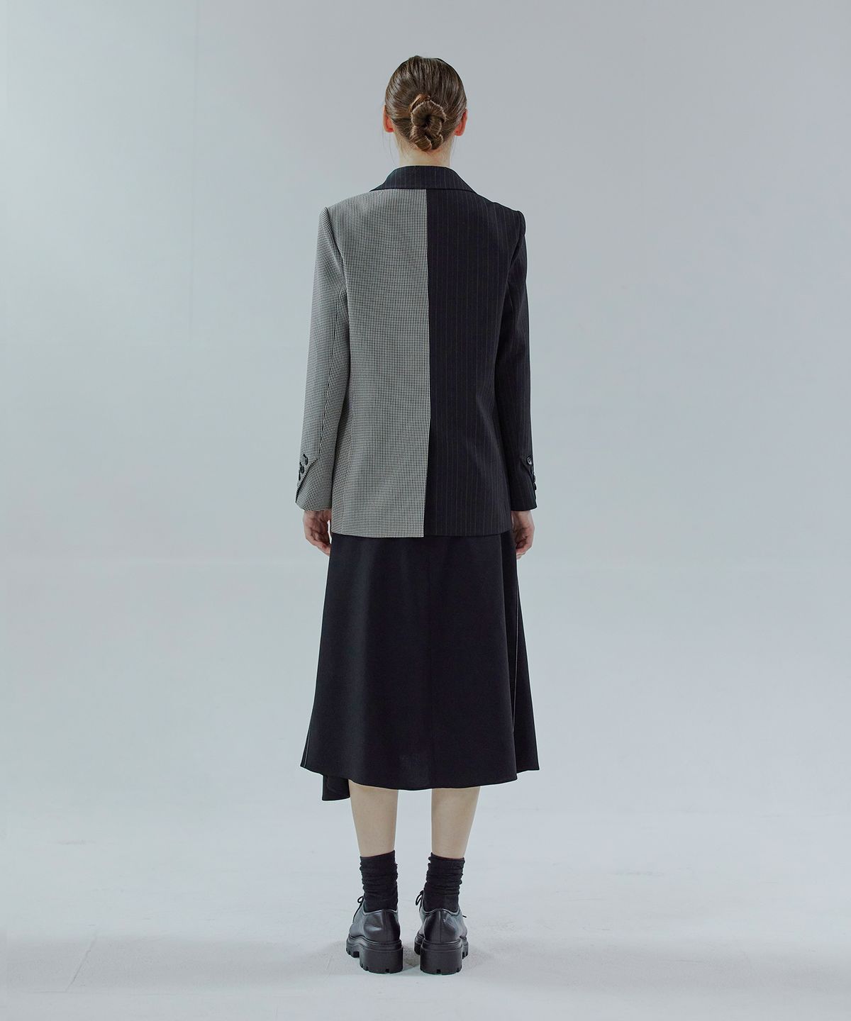 에트몽(ETMON) Two Button Single Jacket  Mix Black