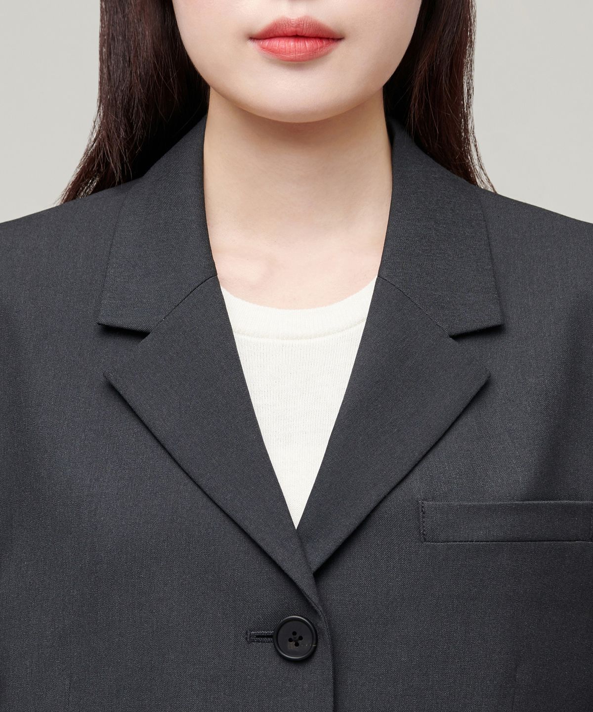 무신사 스탠다드 우먼(MUSINSA STANDARD WOMAN) 우먼즈 오버사이즈 3버튼 블레이저 [그레이]