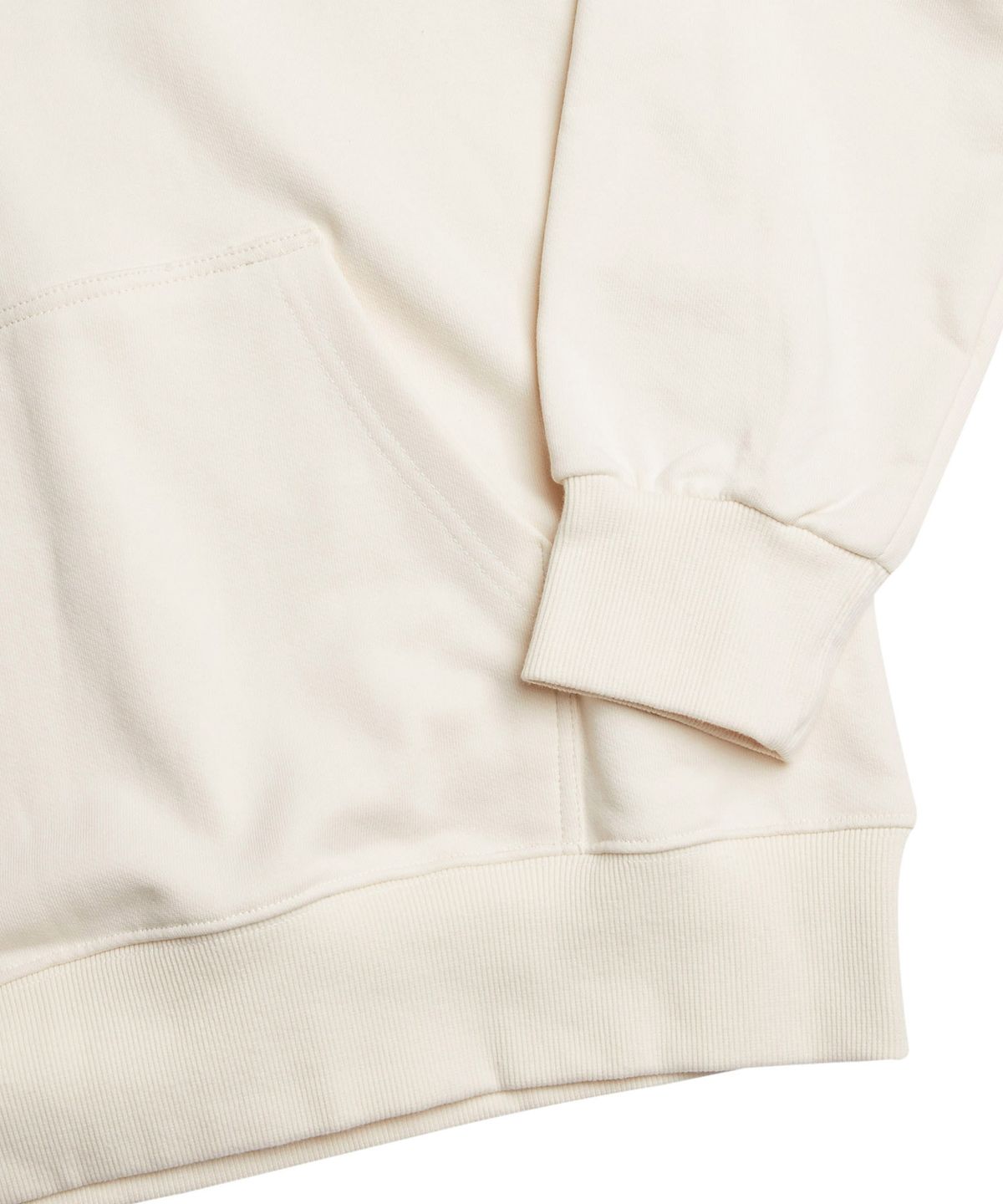 프로타곤(PROTAGON) Parallel Line Logo Hoodie (Ivory)