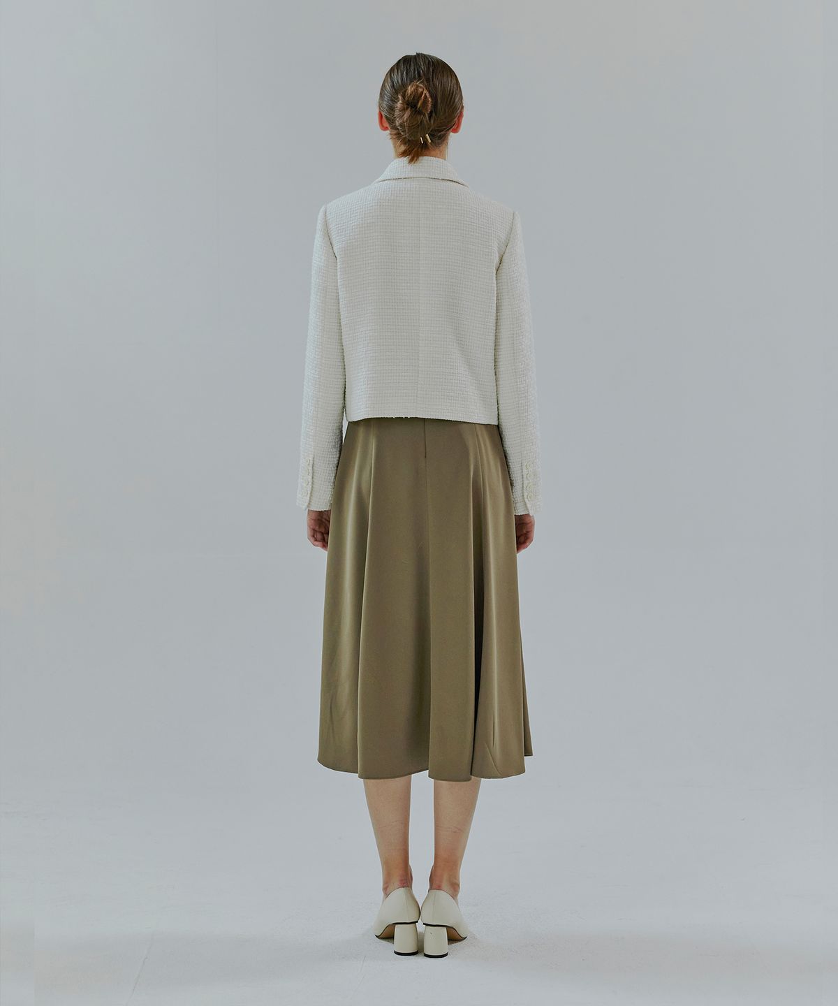 에트몽(ETMON) Tweed Double Jacket  Cream