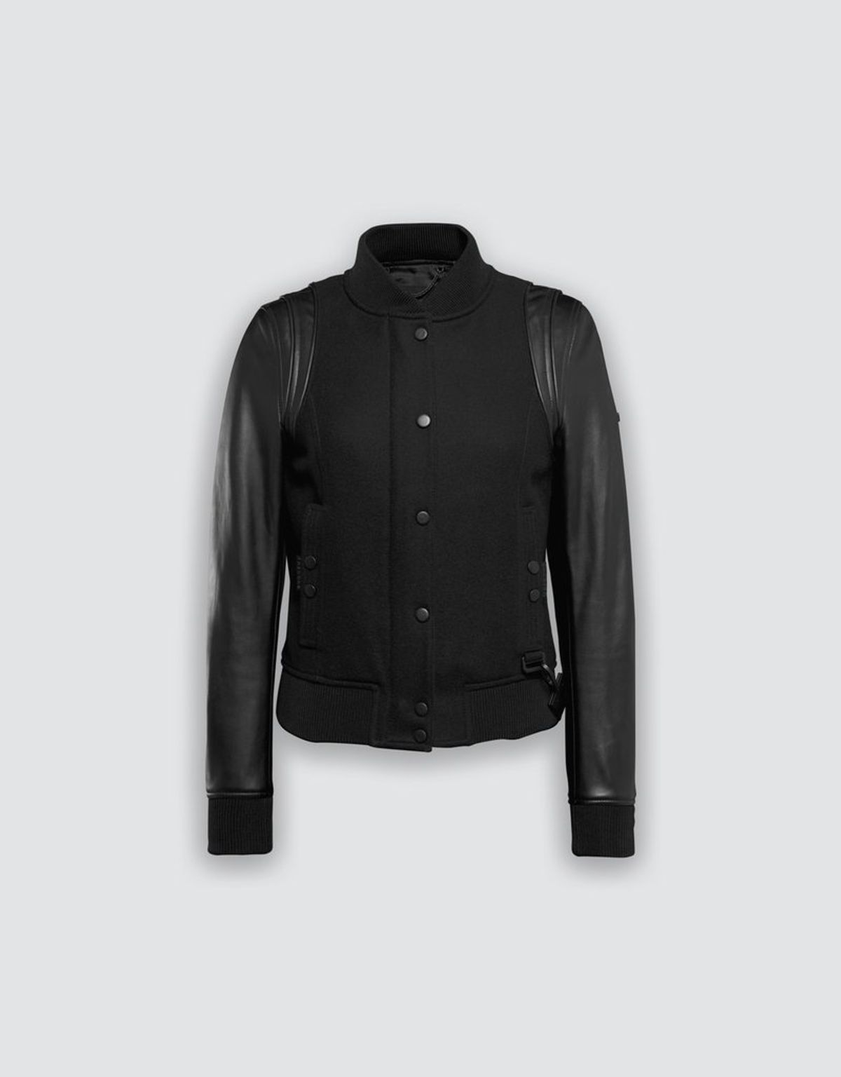 트렌치런던(TRENCH LONDON) 스타디움  레더 재킷 (BLAKC/BLACK/BLACK)