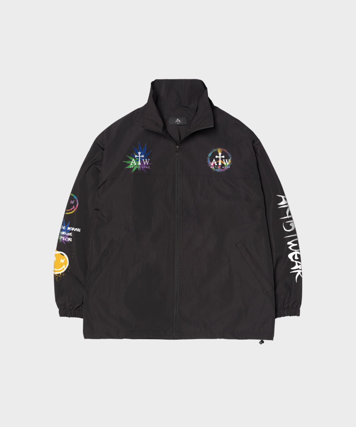 아티스트웨어(ARTISTWEAR) [ATW] 디퍼런트 우븐 오버핏 바람막이 아노락 자켓