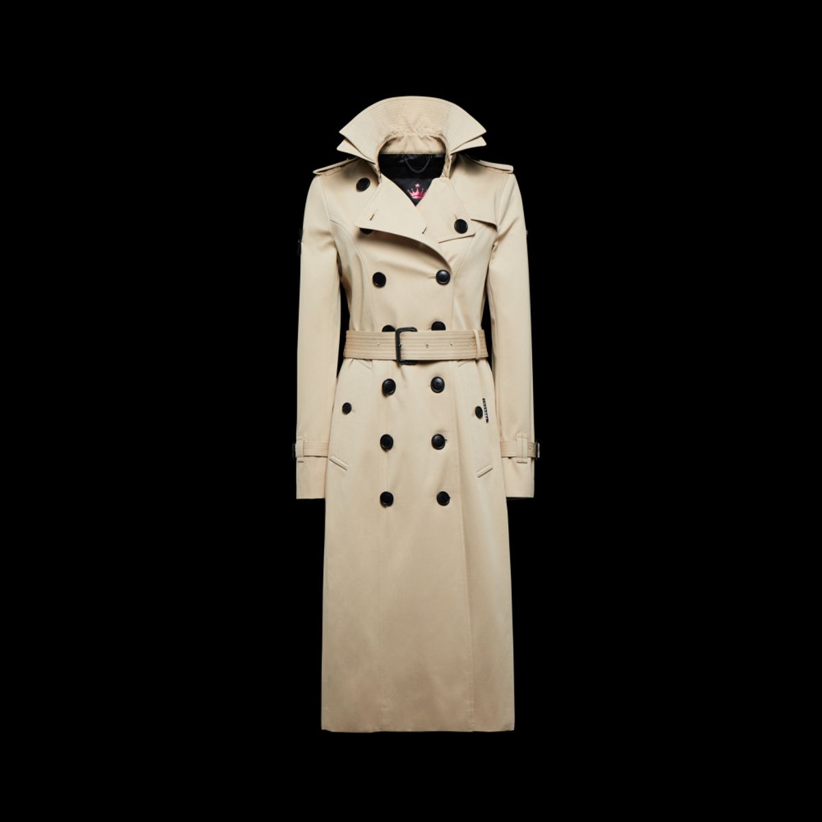 트렌치런던(TRENCH LONDON) 슬론 트렌치 코트 (STONE/BLACK/BLACK)