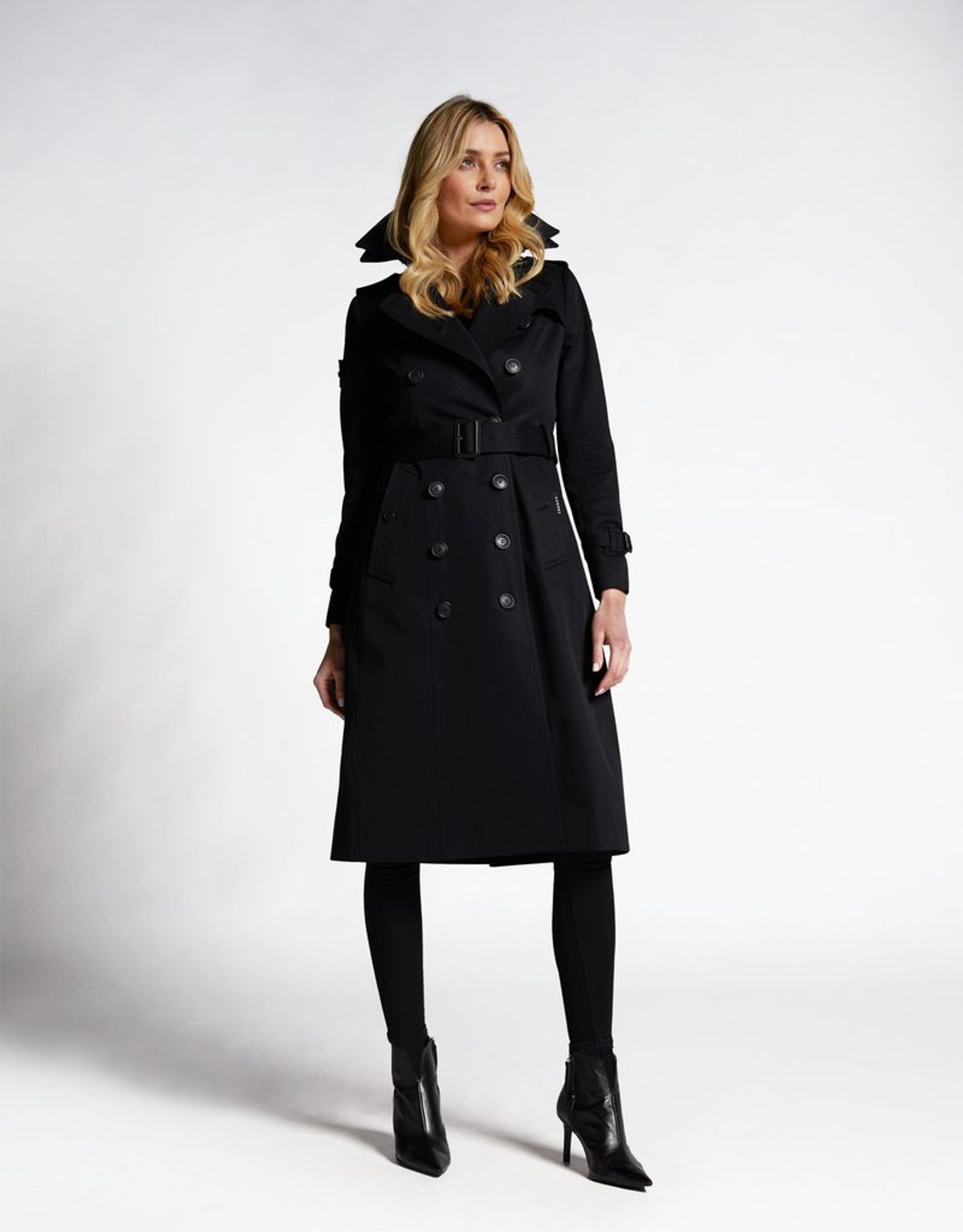 트렌치런던(TRENCH LONDON) 슬론 트렌치 코트 (BLACK/BLACK/BLACK)
